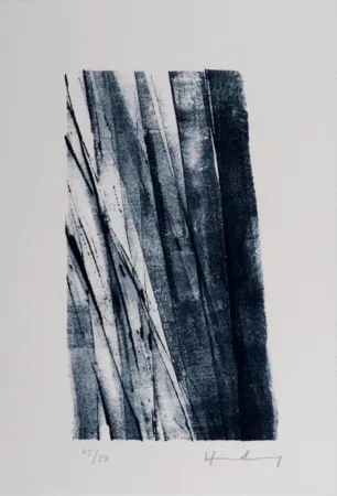 Litografia Hartung - Hans Hartung – Gedanken (B), 1987-88 – Hand-signed!