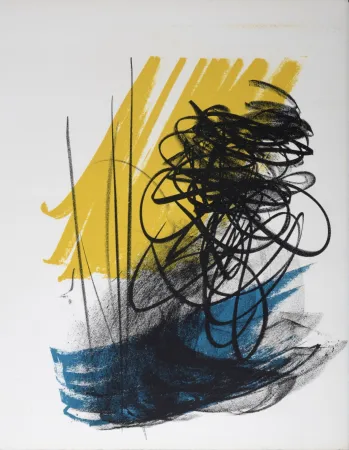 Litografia Hartung - Homage to San Lazzaro, 1975