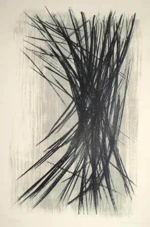 Litografia Hartung - L 10, Schwarz, Grau