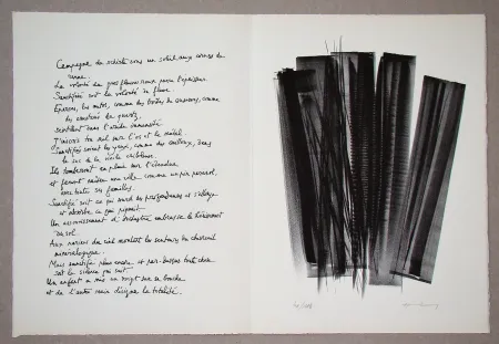 Litografia Hartung - L 162, 1965