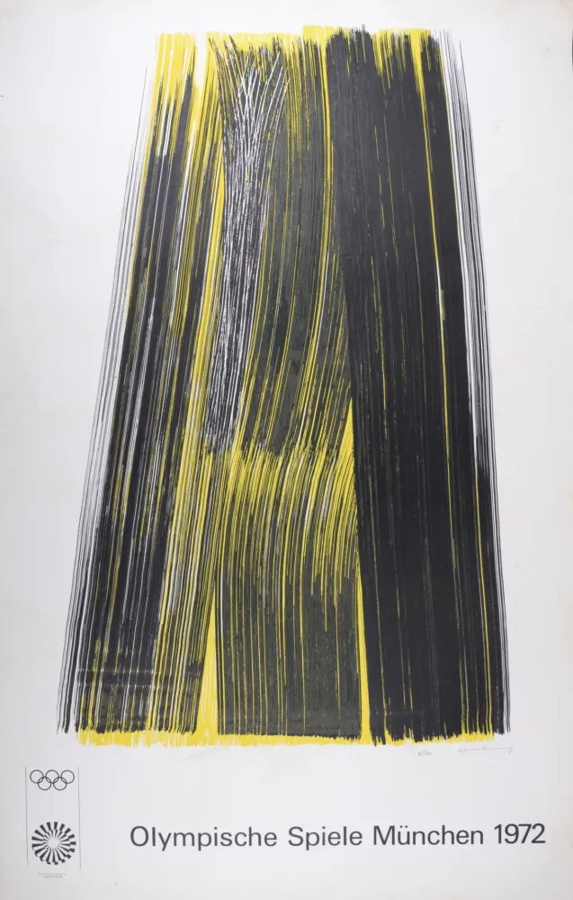 Litografia Hartung - Olympische Spiele München, 1972 - Hand-signed