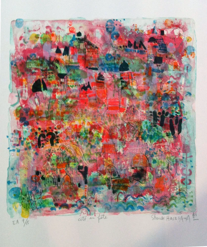 Litografia Hasegawa - Cité en fete 