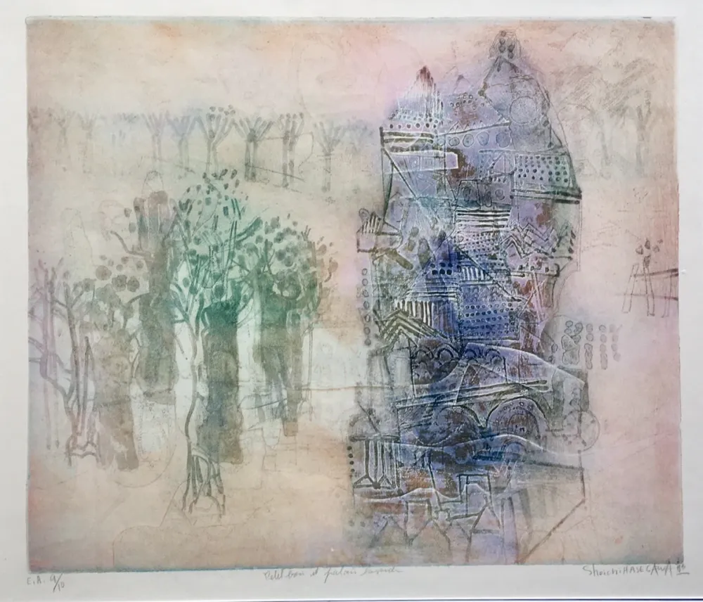 Gravura Hasegawa - Petit bois et palais lavande 