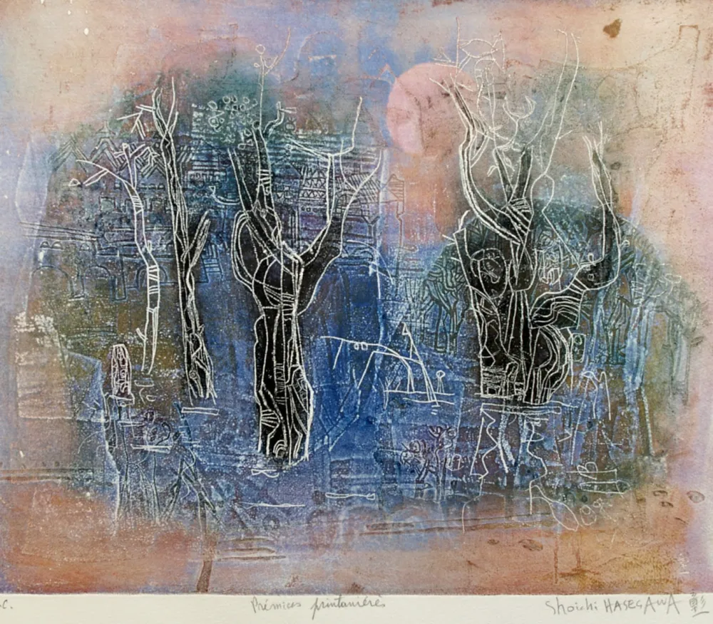 Gravura Hasegawa - Prémices printaniers 