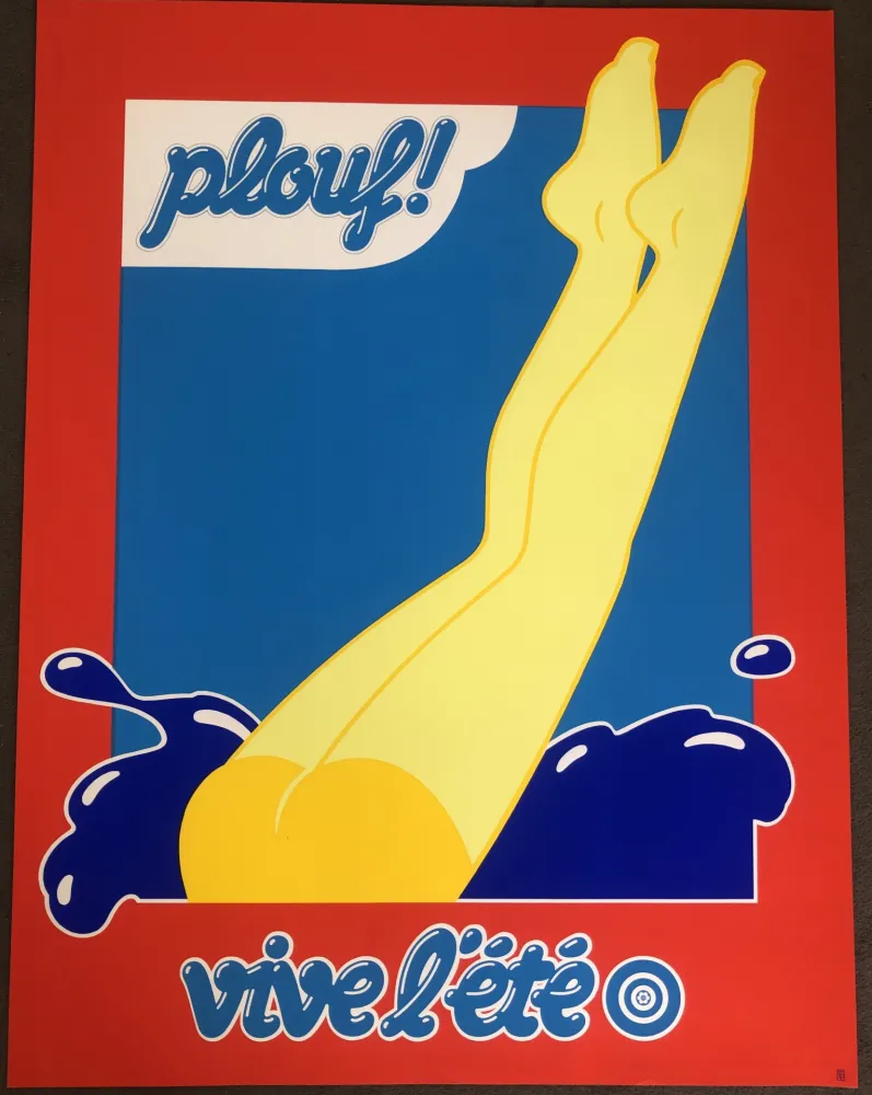 Serigrafia Hauss - PLOUF été 70 pour Prisunic 
