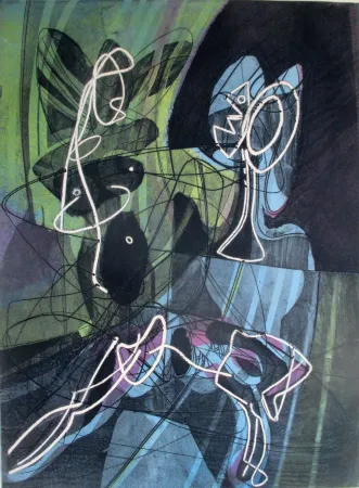 Água-Tinta Hayter - La lecon d'anatomie