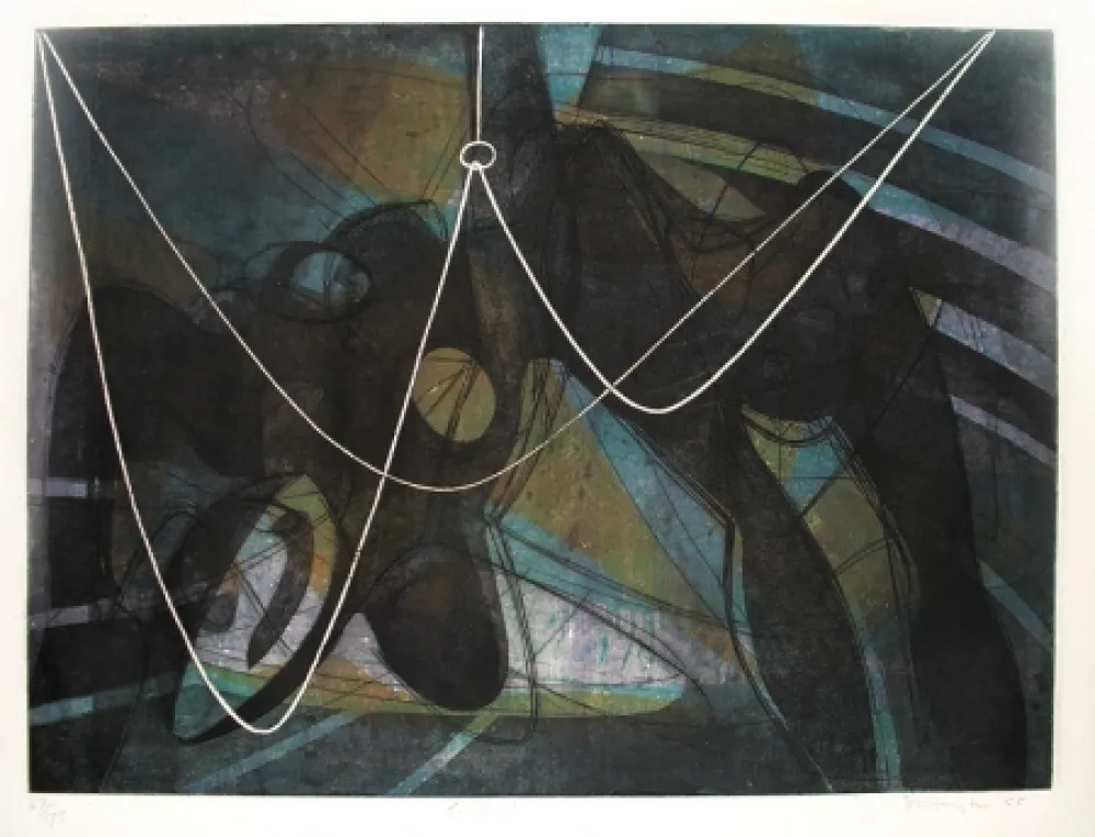 Gravura Hayter - La noyée