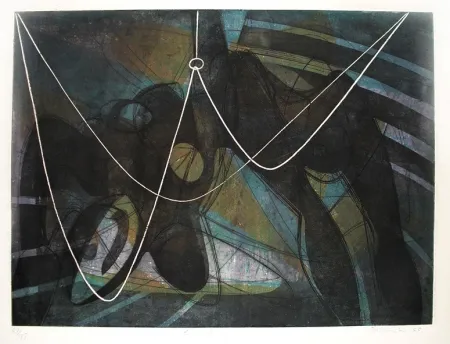 Gravura Hayter - La noyée