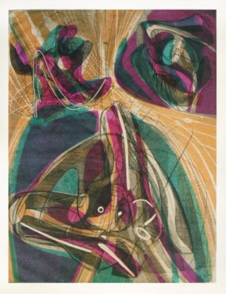 Gravura Hayter - Night and day