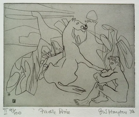 Água-Forte Hayter - Untitled (Facile Proie)