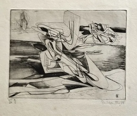 Gravura Hayter - Untitled, from Facile Proie