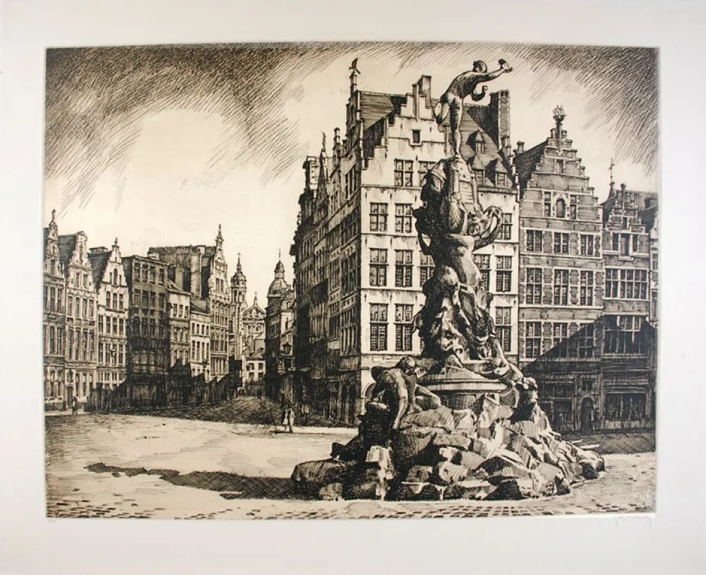 Água-Forte Hebbelinck - Antwerpen - Grote Markt