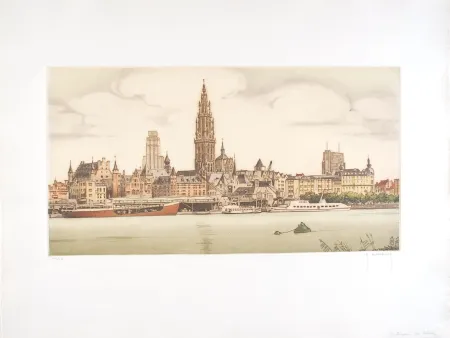 Água-Forte Hebbelinck - Anvers : De Schelde