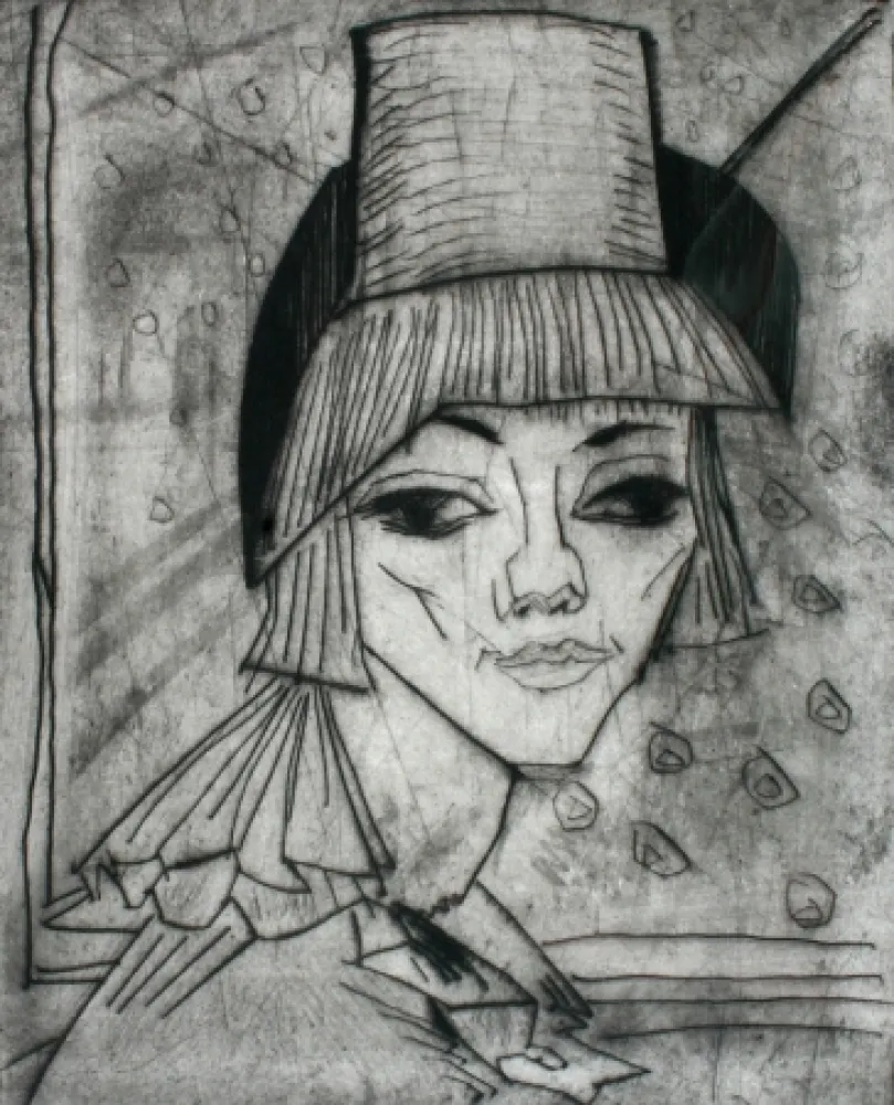 Ponta-Seca Heckel - Madchen Mit Hohem Hut