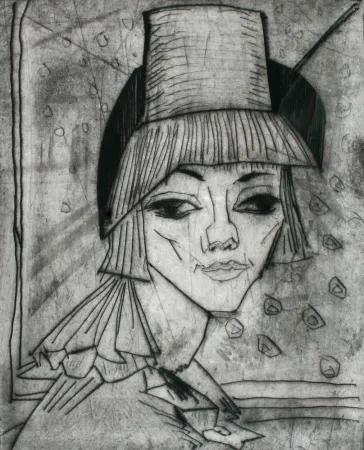 Ponta-Seca Heckel - Madchen Mit Hohem Hut