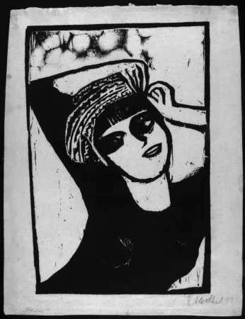 Xilogravura Heckel - Madchen Mit Turban