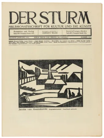 Xilogravura Heemskerck,  - Mühle (Der Sturm) 