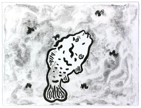 Litografia Henin - Auportrait en carpe IX