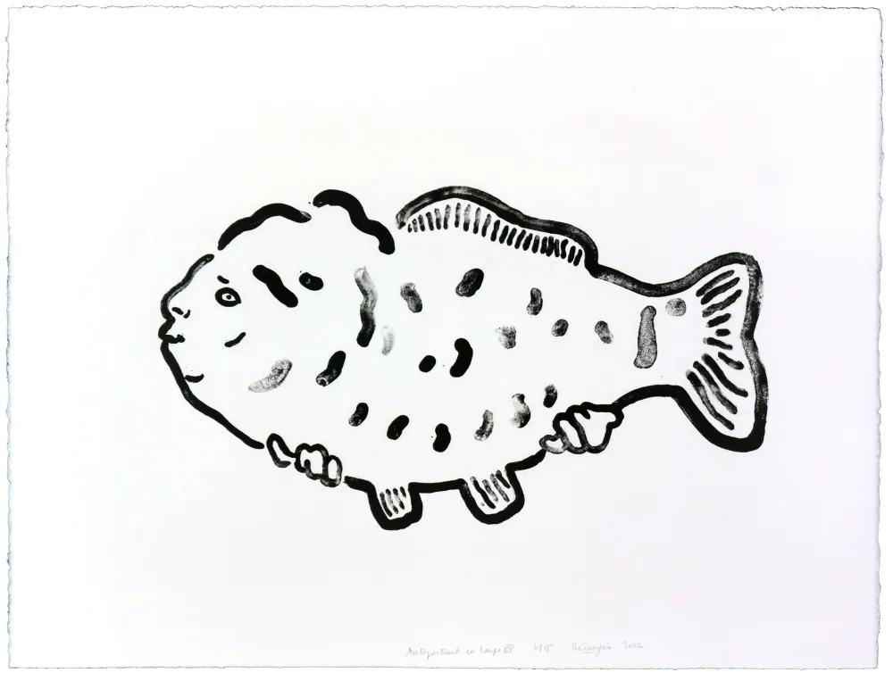 Litografia Henin - Auportrait en carpe XV