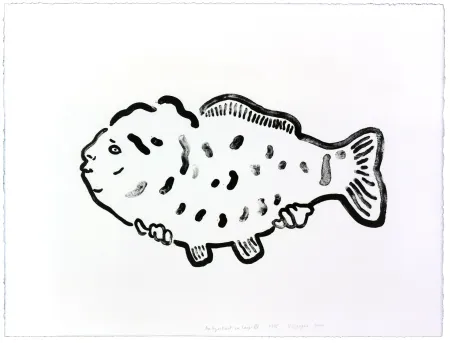 Litografia Henin - Auportrait en carpe XV