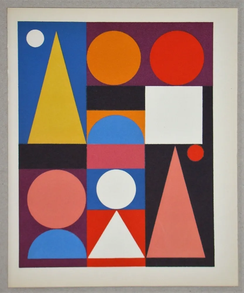 Serigrafia Herbin - Composition Jaune