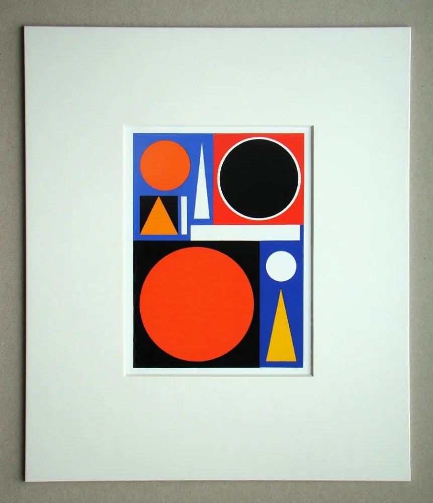 Serigrafia Herbin - Composition sur le mot Veine, 1953