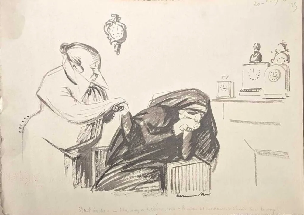 Sem Técnica Hermann-Paul - Deuil boche