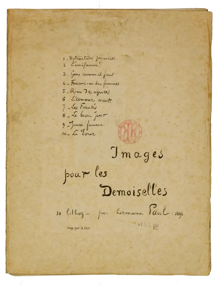 Litografia Hermann-Paul - Images pour les Demoiselles (covert)