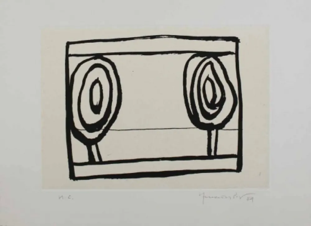 Água-Tinta Hernandez Pijuan - Arbres 1