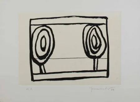 Água-Tinta Hernandez Pijuan - Arbres 1