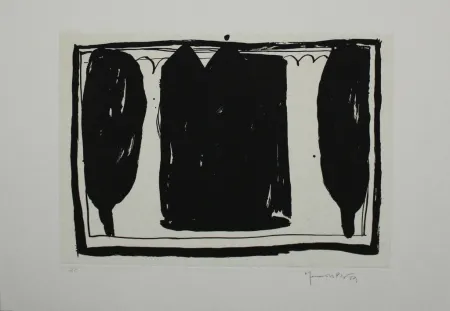 Água-Tinta Hernandez Pijuan - Arbres i casa I