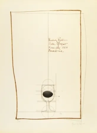 Litografia Hernandez Pijuan - Cartel exposición Sala Gaspar