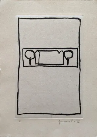 Água-Tinta Hernandez Pijuan - Casa con árboles