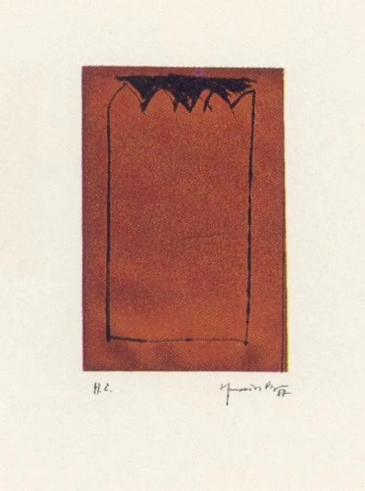 Água-Tinta Hernandez Pijuan - Catedral ocre