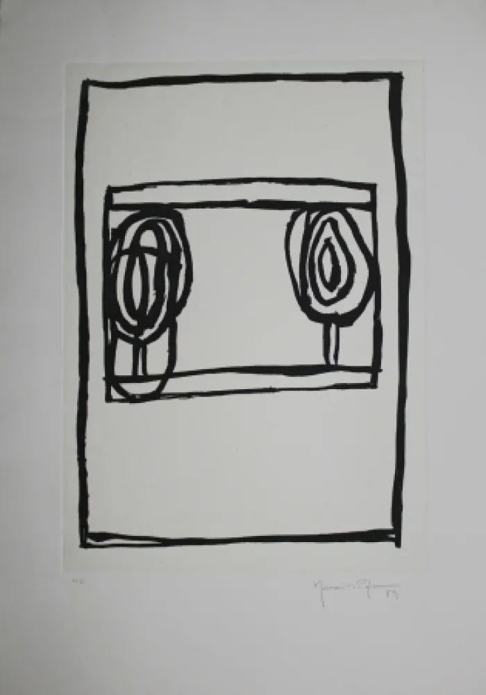 Água-Tinta Hernandez Pijuan - Dos arbres