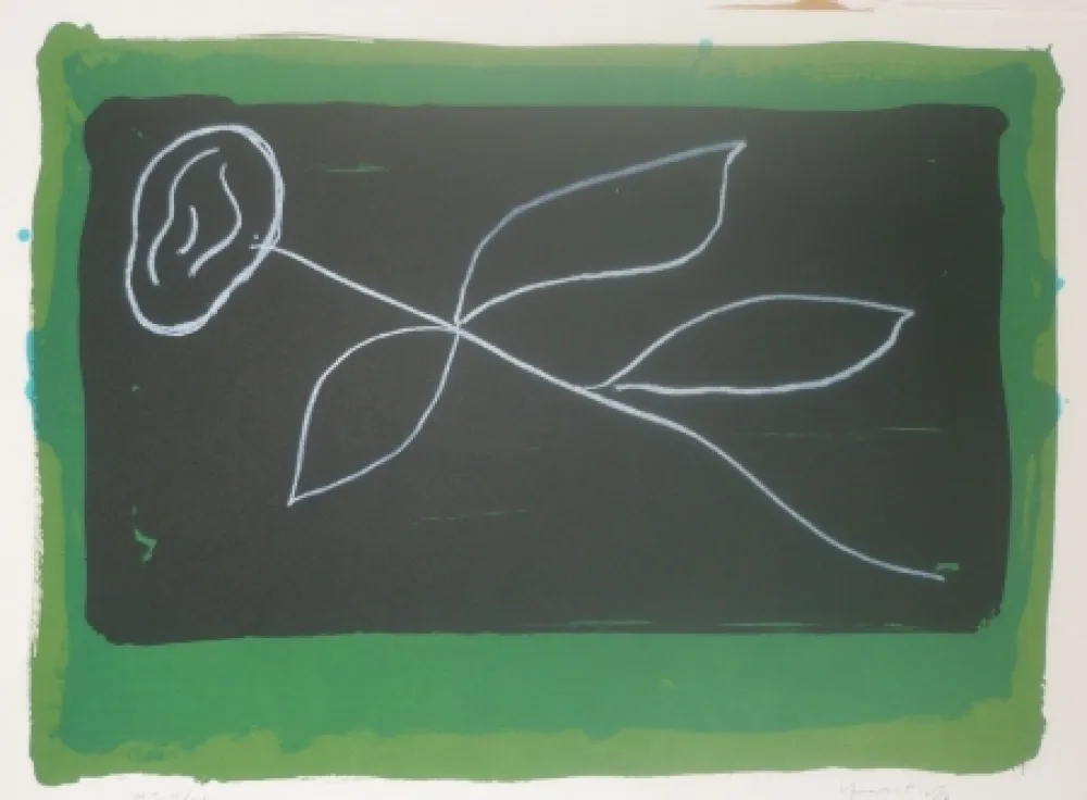 Litografia Hernandez Pijuan - Fleur