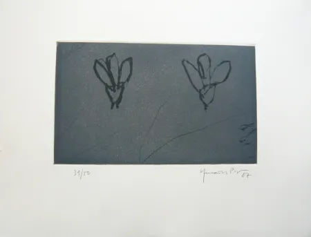 Múltiplo Hernandez Pijuan - Flors sobre gris