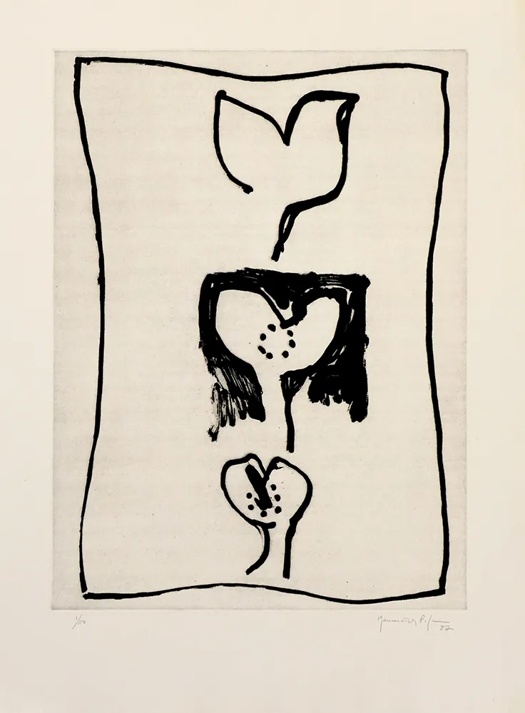 Gravura Hernandez Pijuan - Hojas