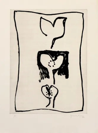 Gravura Hernandez Pijuan - Hojas