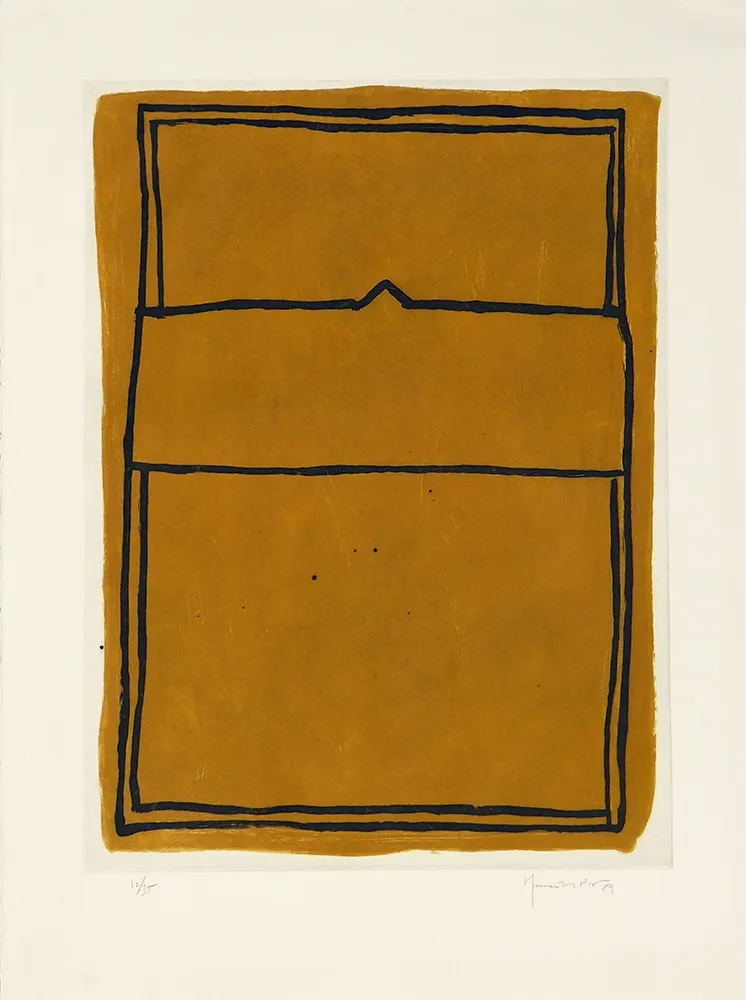 Gravura Hernandez Pijuan - La casa desde la que se divisa el campo I