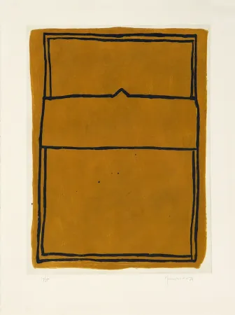 Gravura Hernandez Pijuan - La casa desde la que se divisa el campo I