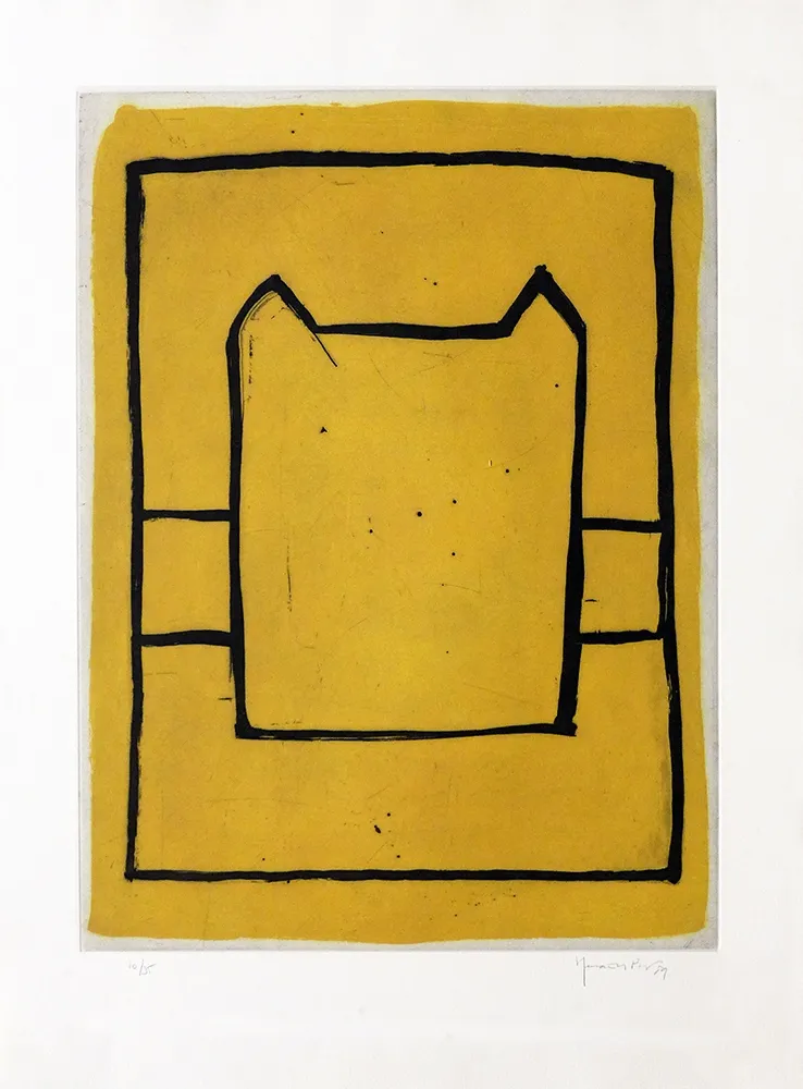 Gravura Hernandez Pijuan - La casa desde la que se divisa el campo II