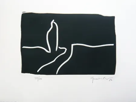 Linogravura Hernandez Pijuan - Paisatge 1