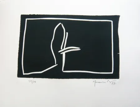 Linogravura Hernandez Pijuan - Paisatge 2