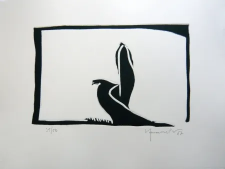 Linogravura Hernandez Pijuan - Paisatge 3