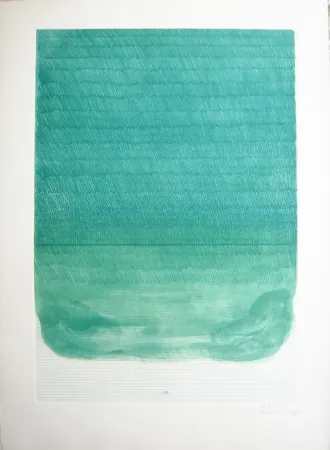 Gravura Hernandez Pijuan - Paisatge acotacio