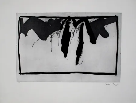 Água-Forte E Água-Tinta Hernandez Pijuan - Paisatge amb xiprers II / Landscape with Cypresses II