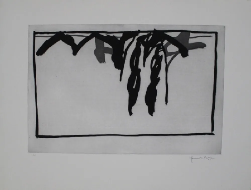 Água-Tinta Hernandez Pijuan - Paisatge amb xiprers III / Landscape with Cypresses III