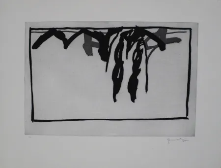 Água-Tinta Hernandez Pijuan - Paisatge amb xiprers III / Landscape with Cypresses III