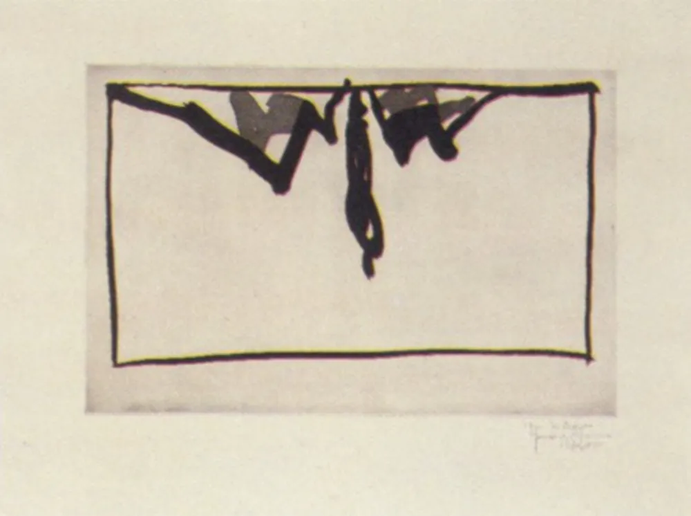 Água-Tinta Hernandez Pijuan - Paisatge amb xiprers- IV